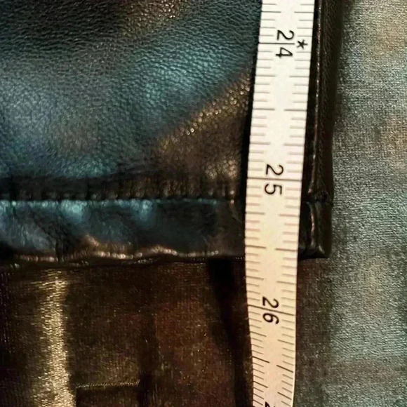 Abercrombie and Fitch Vegan Pants Ladies Size 12/31 Black High Waist Baggy EUC - Picture 7 of 9